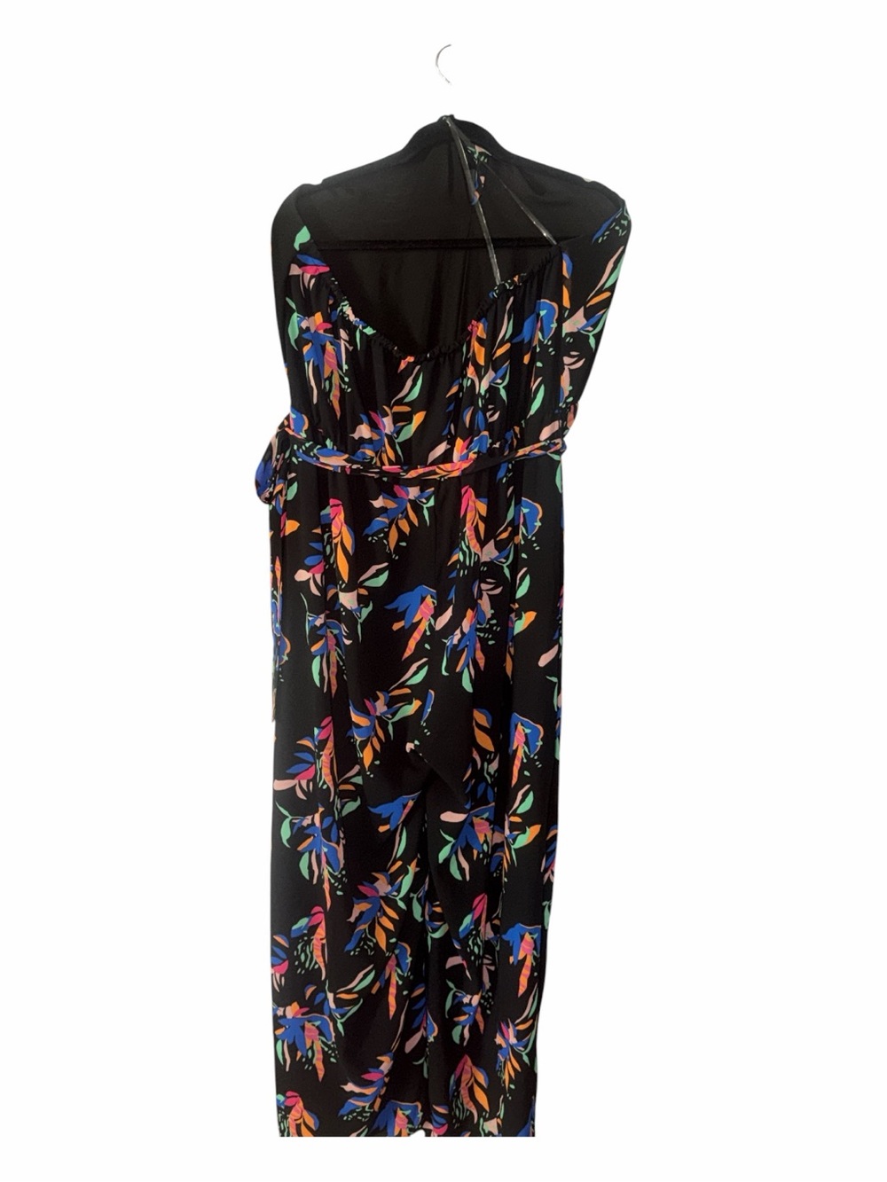 Nine West Halter-Neck Wide-Leg Jumpsuit w/Multicolor Leaf Print Size XXL NWOT - Picture 7 of 8